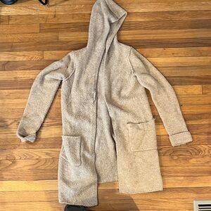 Tahari Soft Tan Hooded Sweater